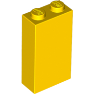 Lego kostka (kostička) 1x2x3, žlutá (6176524)
